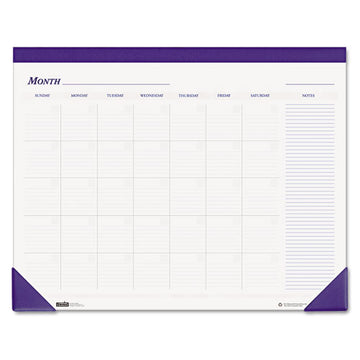 House of Doolittle™ Recycled Nondated Desk Pad Calendar, 22 X 17, White-blue Sheets, Blue Binding, Blue Corners, 12-month (jan To Dec): Undated freeshipping - TVN Wholesale